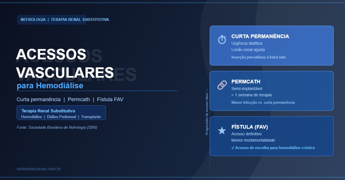 Cateteres para Hemodiálise: Curta Permanência, Permcath e Fístula Arteriovenosa