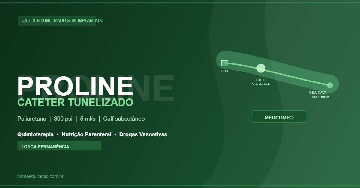 PROLINE Medcomp: Cateter Venoso Central Tunelizado de Longa Permanência